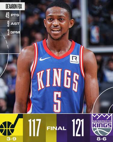 SACRAMENTO KINGS-UTAH JAZZ 121-117