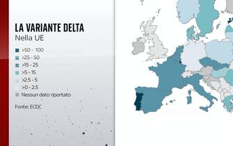 La diffusione della variante Delta in Ue