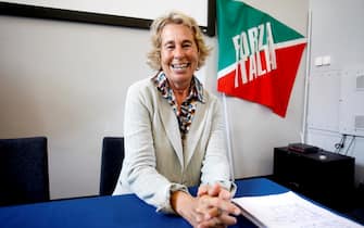Stefania Craxi candidata al Senato nelle liste di Forza Italia in Lombardia in vista delle elezioni politiche del prossimo 25 settembre presso il Palazzo delle Stelline a Milano, 26 agosto 2022.ANSA/MOURAD BALTI TOUATI