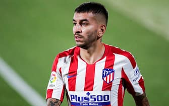 GETAFTE, SPAIN - JULY 16: Angel Correa of Atletico Madrid during the La Liga Santander  match between Getafe v Atletico Madrid at the Coliseum Alfonso Perez on July 16, 2020 in Getafte Spain (Photo by David S. Bustamante/Soccrates/Getty Images)