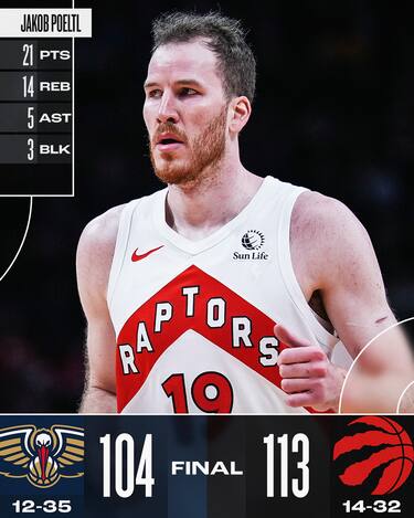 TORONTO RAPTORS-NEW ORLEANS PELICANS 113-104