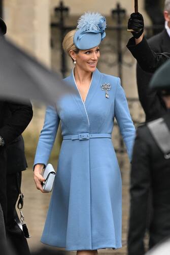 LONDON, ENGLAND - MAY 06: Zara Phillips attends the Coronation of King Charles III and Queen Camilla on May 06, 2023 in London, England. The Coronation of Charles III and his wife, Camilla, as King and Queen of the United Kingdom of Great Britain and Northern Ireland, and the other Commonwealth realms takes place at Westminster Abbey today. Charles acceded to the throne on 8 September 2022, upon the death of his mother, Elizabeth II. (Photo by Jeff Spicer/Getty Images)