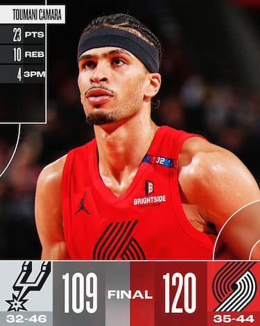 PORTLAND TRAIL BLAZERS-SAN ANTONIO SPURS 120-109