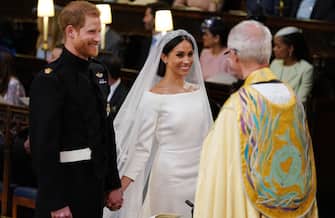Il principe Harry e Meghan Markle durante il matrimonio