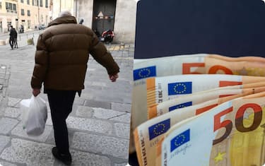 un pensionato e delle banconote da 50 euro