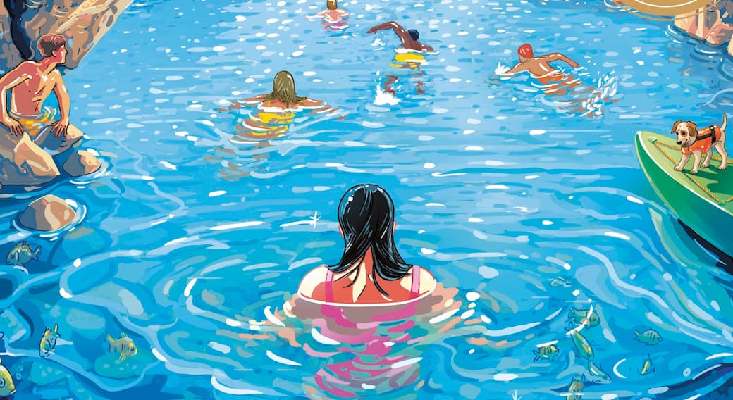 Un dettaglio della copertina di “Quaderno di compiti delle vacanze per adulti. Vol. 7”