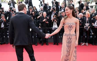 CANNES, FRANCE - MAY 21: Michael Fassbender and Alicia Vikander attend the "Firebrand (Le Jeu De La Reine)" red carpet during the 76th annual Cannes film festival at Palais des Festivals on May 21, 2023 in Cannes, France. (Photo by Andreas Rentz/Getty Images)