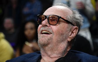LOS ANGELES, CA - APRIL 28: Jack Nicholson attends the basketball game between Los Angeles Lakers and Memphis Grizzlies Round 1 Game 6 of the 2023 NBA Playoffs against Los Angeles Lakers at Crypto.com Arena on April 28, 2023 in Los Angeles, California. (Photo by Kevork Djansezian/Getty Images)                                