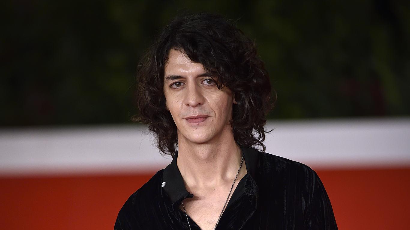 Italian singer-songwriter Francesco Motta (Giorgio Armani dress) at Rome Film Fest 2021. Caterina Caselli - Una vita, cento vite Red Carpet. Rome (Italy), October 20th, 2021 (Photo by Rocco Spaziani/Archivio Spaziani/Mondadori Portfolio via Getty Images)