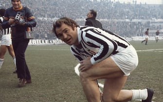 TURIN, ITALY - JANUARY 28: Juventus Player JosÃ¨ Altafini during Juventus - Bologna on January 28, 1973, in Turin, Italy. (Photo by Juventus FC - Archive/Juventus FC via Getty Images)