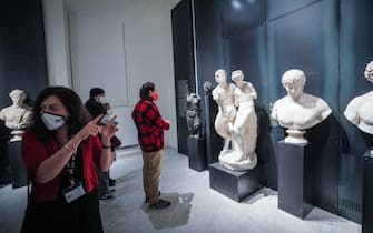 Presentazione del 'nuovo percorso di visita permanente Galleria Archeologica', un inedito viaggio tra le più importanti civiltà del Mediterraneo antico presso musei reali. Torino 18 febbraio 2022 ANSA/TINO ROMANO 