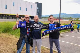 Atalanta returns after the victory in Europa League  during  Atalanta returns after the victory in the UEFA Europa League, Football Europa League match in Bergamo, Italy, May 23 2024
