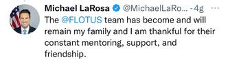 Ennesimo addio alla Casa Bianca. Michael LaRosa, portavoce della First Lady, lascia il suo posto per diventare direttore del Washington Hamilton Place Strategies
