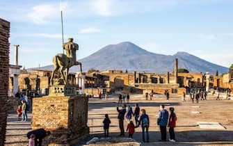 Centaur Statue in the Forum, Pompeii, Mt Vesuvius, Italy