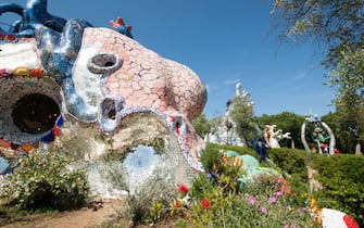 Garden of Tarot, a sculpture garden created by Niki de Saint Phalle in Capalbio, Tuscany, Italy, Europe - Giardino dei Tarocchi