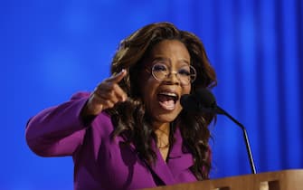 epa11559071 Oprah Winfrey, American talk show host, television producer, actor, author, and media proprietor, speaks during the third night of the Democratic National Convention (DNC) at the United Center in Chicago, Illinois, USA, 21 August 2024. The 2024 Democratic National Convention is being held from 19 to 22 August 2024, during which delegates of the United States' Democratic Party will vote on the party's platform and ceremonially vote for the party's nominee for president, Vice President Kamala Harris, and for vice president, Governor Tim Walz of Minnesota, for the upcoming presidential election.  EPA/CAROLINE BREHMAN