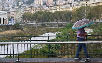 Una veduta del torrente Bisagno dopo il maltempo, Genova, 28 agosto 2023.
ANSA/LUCA ZENNARO
