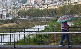 Una veduta del torrente Bisagno dopo il maltempo, Genova, 28 agosto 2023.
ANSA/LUCA ZENNARO