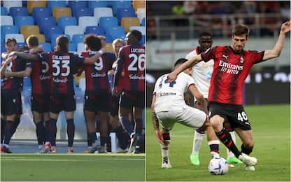 Serie A, Napoli-Bologna 0-2. Milan-Cagliari 5-1. HIGHLIGHTS