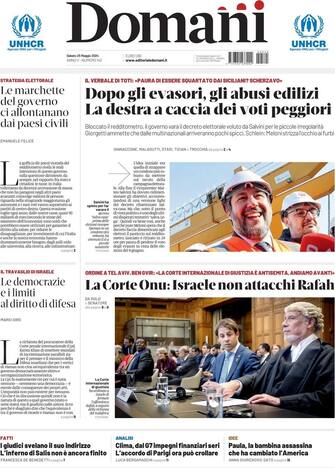 Rassegna stampa 25 maggio