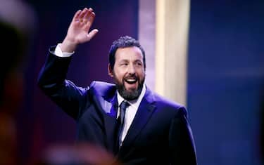 WASHINGTON, DC - MARCH 19: Adam Sandler onstage during the 24th Annual Mark Twain Prize For American Humor at The Kennedy Center on March 19, 2023 in Washington, DC. (Photo by Paul Morigi/Getty Images)