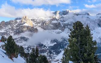 Santa Cristina View of the sella group from Santa Cristina Val Gardena.
