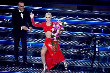 Italian singer Serena Brancale performs on stage at the Ariston theatre during the 75th edition of the Sanremo Italian Song Festival, in Sanremo, Italy, 11 February 2025. The music festival will run from 11 to 15 February 2025.  ANSA/ETTORE FERRARI