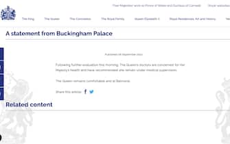 L'annuncio di Buckingham Palace