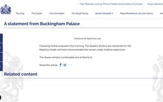 L'annuncio di Buckingham Palace