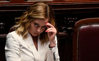 Italian Prime Minister Giorgia Meloni reports at the Chamber of Deputies on the upcoming European Council, Rome, Italy, 26 June 2024. ANSA/RICCARDO ANTIMIANI