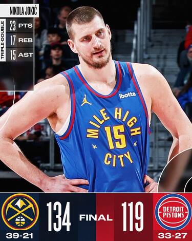 DETROIT PISTONS-DENVER NUGGETS 119-134