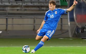 Italy's Nicolò Barella in action during the UEFA EURO 2024 qualifying soccer match between Italy and Malta at the San Nicola stadium in Bari, Italy, 14 October 2023. ANSA/DONATO FASANO