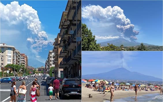 Crolla parte cratere Etna, nube eruttiva alta chilometri
