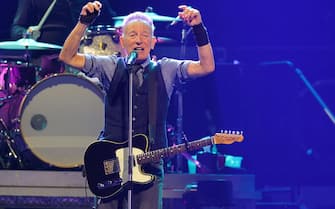 UNCASVILLE, CONNECTICUT - APRIL 12: Bruce Springsteen and the E Street Band perform at Mohegan Sun Arena on April 12, 2024 in Uncasville, Connecticut. (Photo by Mike Lawrie/Getty Images)