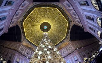 Milano - Galleria Vittorio Emanuele, Albero di Natale di Christian Dior (Milano - 2024-12-06, Maurizio Maule) p.s. la foto e'\'' utilizzabile nel rispetto del contesto in cui e'\'' stata scattata, e senza intento diffamatorio del decoro delle persone rappresentate