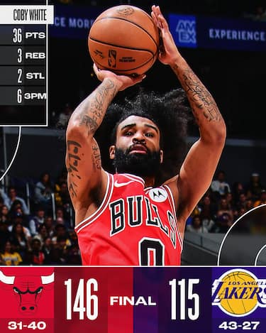 LOS ANGELES LAKERS-CHICAGO BULLS 115-146