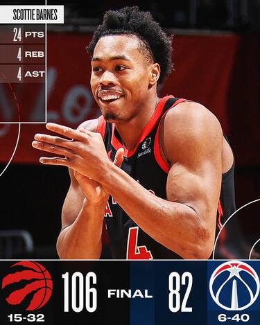 WASHINGTON WIZARDS-TORONTO RAPTORS 82-106