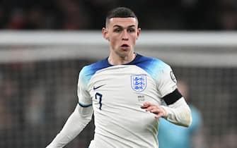 epa10981538 Phil Foden of England in action during the during the UEFA EURO 2024 Group C qualification match between England and Malta in London, Britain, 17 November 2023.  EPA/VINCE MIGNOTT