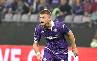 Fiorentina's foward Lucas Beltran in action during the UEFA Europa Conference League Group F soccer match between   ACF Fiorentina and Ferencvarosi TC at the at Artemio Franchi Stadium in Florence, Italy, 5 October 2023
ANSA/CLAUDIO GIOVANNINI