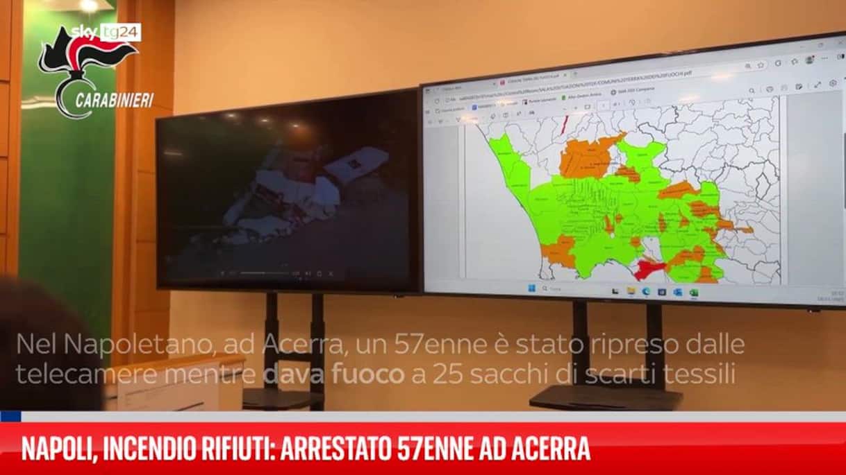 Napoli, incendio rifiuti: arrestato 57enne ad Acerra