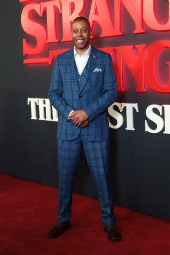 LONDON, ENGLAND - DECEMBER 14: Kevin McCurdy attends the "Stranger Things: The First Shadow" World Premiere at the Phoenix Theatre on December 14, 2023 in London, England. (Photo by Shane Anthony Sinclair/Getty Images)