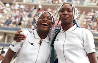 UNITED STATES - AUGUST 23:  Tennis playing sisters Serena and Venus Williams are ready for action on first day of the U.S. Open at Arthur Ashe Stadium in Flushing Meadows, Queens.  (Photo by Richard Corkery/NY Daily News Archive via Getty Images)