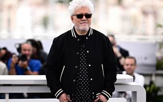Spanish film director Pedro Almodovar poses during a photocall for the film "Extrana Forma de Vida" (Strange Way of Life) at the 76th edition of the Cannes Film Festival in Cannes, southern France, on May 17, 2023. (Photo by LOIC VENANCE / AFP) (Photo by LOIC VENANCE/AFP via Getty Images)