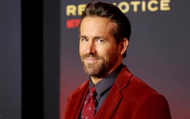 LOS ANGELES, CALIFORNIA - NOVEMBER 03: Ryan Reynolds attends the World Premiere Of Netflix's "Red Notice" at L.A. LIVE on November 03, 2021 in Los Angeles, California. (Photo by Amy Sussman/Getty Images)
