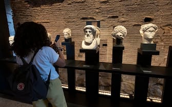 L inaugurazione dell apertura della Domus Tiberiana all interno del parco archeologico del Colosseo. Roma 20 settembre 2023
ANSA/MASSIMO PERCOSSI