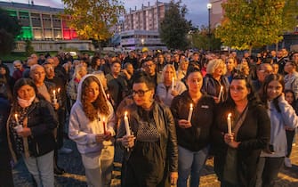 Fiaccolata in memoria di Manuel Mastrapasqua, accoltellato nella notte mentre tornava dal lavoro (MILANO - 2024-10-13, Massimo Alberico) p.s. la foto e' utilizzabile nel rispetto del contesto in cui e' stata scattata, e senza intento diffamatorio del decoro delle persone rappresentate