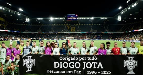 Il Portogallo Femminile omaggia Diogo Jota, una calciatrice non voleva giocare. FOTO