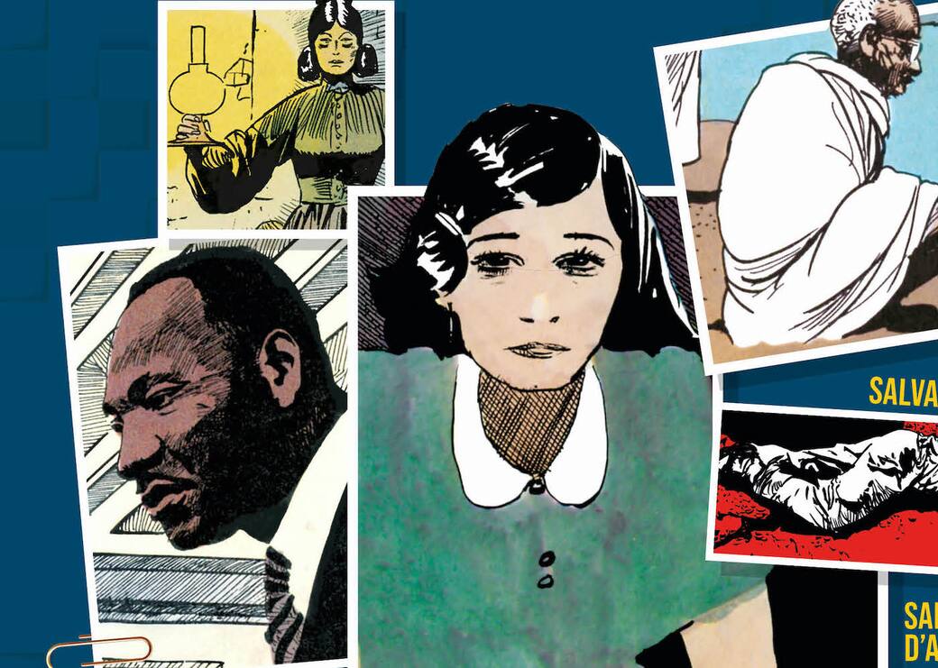 Un dettaglio della copertina di “Personaggi famosi”