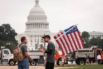 Manifestazione a Washington per sostenere le persone arrestate dopo l'assalto a Capitol Hill del 6 gennaio