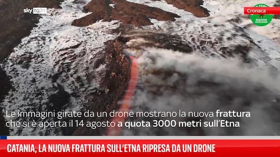 catania la nuova frattura sull8217etna ripresa da un drone